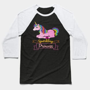 Cute Unicorn Gift - Sparkling Princess Baseball T-Shirt